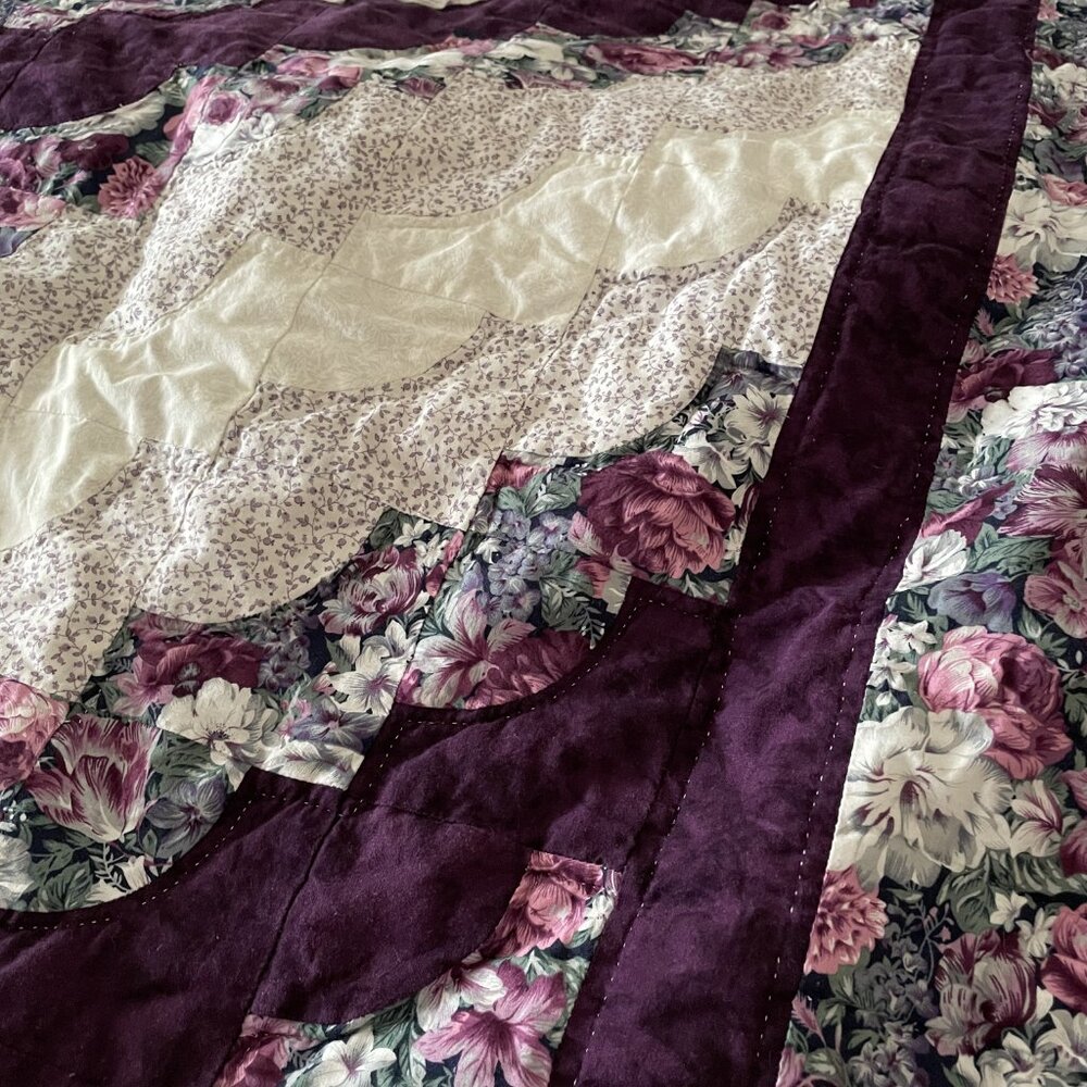 Heirloom Hand Stitched Amish Quilt, Stunning Vintage Heritage, Antique XL King - Picture 13 of 16